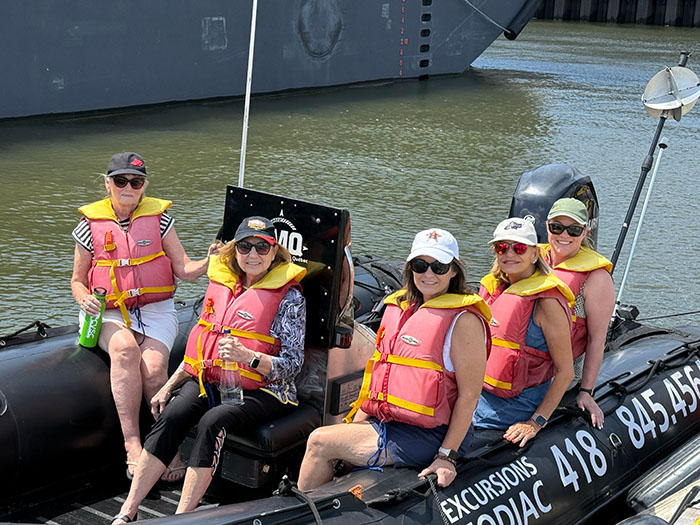 Friends & Spouses in Old Quebec on the St. Lawrence River.